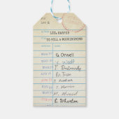 パーソナライズされたヴィンテージ・ライブラリ・カード ギフトタグ (正面)