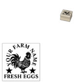 パーソナライズされたヴィンテージ (農場&サポーターズ) 新鮮な卵 ラバースタンプ (押印)
