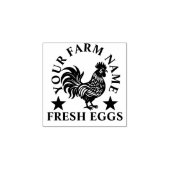 パーソナライズされたヴィンテージ (農場＆サポーター) 新鮮な卵 ラバースタンプ (インプリント)