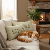 パーソナライズされたヴィンテージ 郵便番号 デコレーション ランバークッション