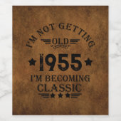 パーソナライズされたヴィンテージ 70歳の誕生日 ワインラベル (シングルラベル)