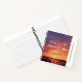 パーソナライズされた一体何が私に対する神のことわざ祈りの言葉 ノートブック (内部)