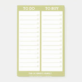 パーソナライズされた一覧 – 行う、行う買-緑 ポストイット (正面)