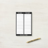 パーソナライズされた一覧 – 行う、行う買 – 黒 ポストイット (デスク上)