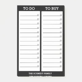 パーソナライズされた一覧 – 行う、行う買 – 黒 ポストイット