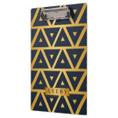 パーソナライズされた三角形の幾何学的パターン クリップボード (左)