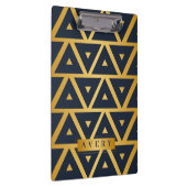 パーソナライズされた三角形の幾何学的パターン クリップボード (右)