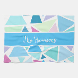 パーソナライズされた三角形カラフル皿タオル キッチンタオル