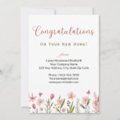 パーソナライズされた不動産仲介業者おめでとうクライアントフローラ カード (正面)