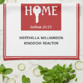 パーソナライズされた不動産仲介業者からクライアントへの新しいホーム キッチンタオル (折り畳み)