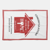 パーソナライズされた不動産仲介業者からクライアントへの新しいホーム キッチンタオル (横)