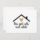 パーソナライズされた不動産仲介業者はがき ポストカード (正面/裏面)