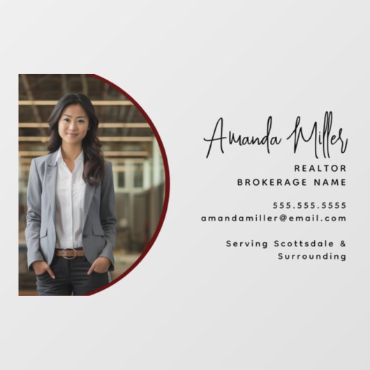 パーソナライズされた不動産仲介業者ブローカ実在ー不動産業者 ウィンドウサイン (シート)