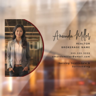 パーソナライズされた不動産仲介業者ブローカ実在ー不動産業者 ウィンドウサイン