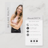 パーソナライズされた不動産仲介業者モダン縦型フォトデザイン 名刺 (正面/裏面)