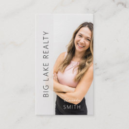 パーソナライズされた不動産仲介業者モダン縦型フォトデザイン 名刺