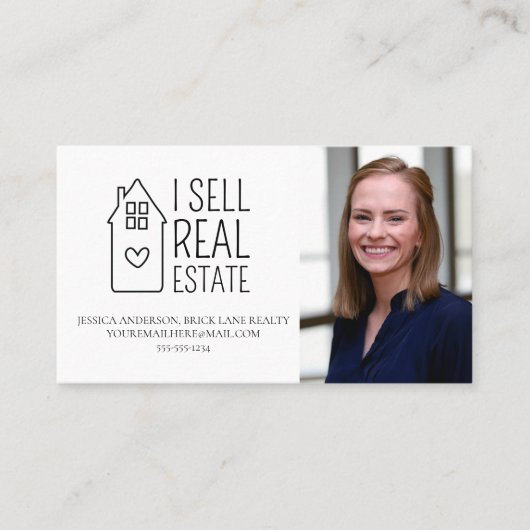 パーソナライズされた不動産写真を実在売る 名刺 (正面)