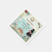 パーソナライズされた不機嫌ハッター誕生日パーティー スタンダードカクテルナプキン (角)