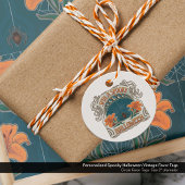 パーソナライズされた不気味ハロウィーンヴィンテージメッセージカード フェイバータグ