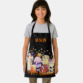 パーソナライズされた不気味Sports Fansのハロウィンの子ども エプロン (インサイチュ)