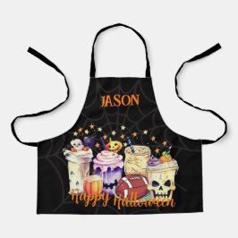 パーソナライズされた不気味Sports Fansのハロウィンの子ども エプロン