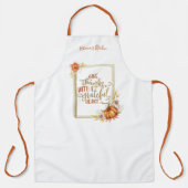 パーソナライズされた与え感謝してい製パンプキンフレームエプロン エプロン (正面)