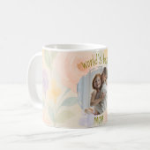 パーソナライズされた世界のマ最高のマーのフローラマググ コーヒーマグカップ (正面左)