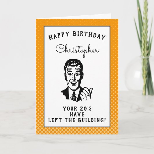 パーソナライズされた丘の上の30歳の誕生日おもしろい カード (正面)