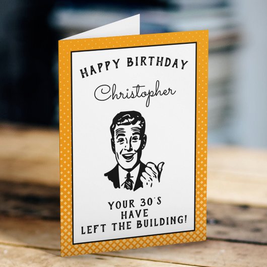 パーソナライズされた丘の上の40歳の誕生日おもしろい カード