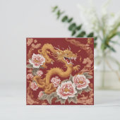 パーソナライズされた中国の年末年始仕上げカード 案内状 (スタンド正面)