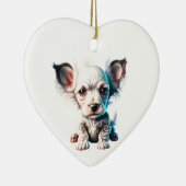 パーソナライズされた中国の紋付きワンちゃん セラミックオーナメント (右)