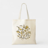 パーソナライズされた中国の食インクスケッチトートバッグ トートバッグ (裏面)