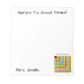 「パーソナライズされた乗算チャート」 ノートパッド (正面)