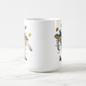 パーソナライズされた亀のマグカップ、亀の恋人のギフト、亀 コーヒーマグカップ (中央)