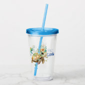 パーソナライズされた亀 アクリルタンブラー (裏面)