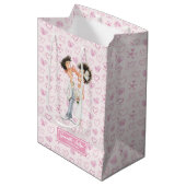 パーソナライズされた予測できな新婦抱き枕結婚ズ ミディアムペーパーバッグ (正面アングル)