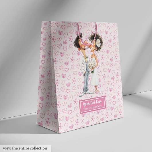 パーソナライズされた予測できな新婦抱き枕結婚ズ ミディアムペーパーバッグ