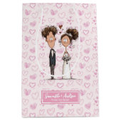 パーソナライズされた予測できな結婚抱き枕スタイル ミディアムペーパーバッグ (正面)