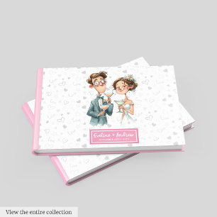 パーソナライズされた予測できな結婚Guest Book 笑わされる ゲストブック