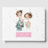 パーソナライズされた予測できな結婚Guest Book 笑わされる ゲストブック (正面)