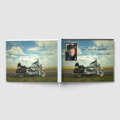 パーソナライズされた二輪車記念 ゲストブック (全面)