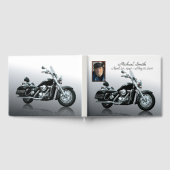 パーソナライズされた二輪車記念 ゲストブック (全面)