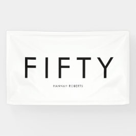 パーソナライズされた五十歳の誕生日パーティー 横断幕