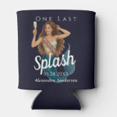 パーソナライズされた人魚のハチャハチャビーチ 缶クーラー (裏面)