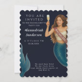 パーソナライズされた人魚の花嫁お別れパーティーの招待状 招待状 (正面)