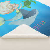 パーソナライズされた人魚 シェルパブランケット (3/4)