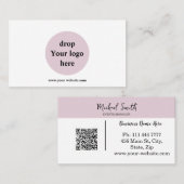 パーソナライズされた企業のカスタムQRコードのロゴ 名刺 (正面/裏面)