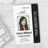パーソナライズされた企業のモダン従業員ブラックID バッジ
