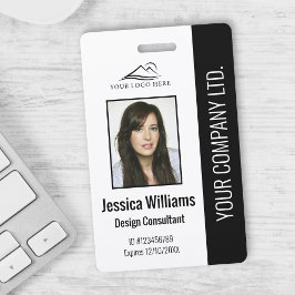 パーソナライズされた企業のモダン従業員ブラックID バッジ