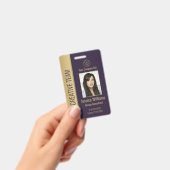 パーソナライズされた企業の紫色の社員証 バッジ (手持ち)